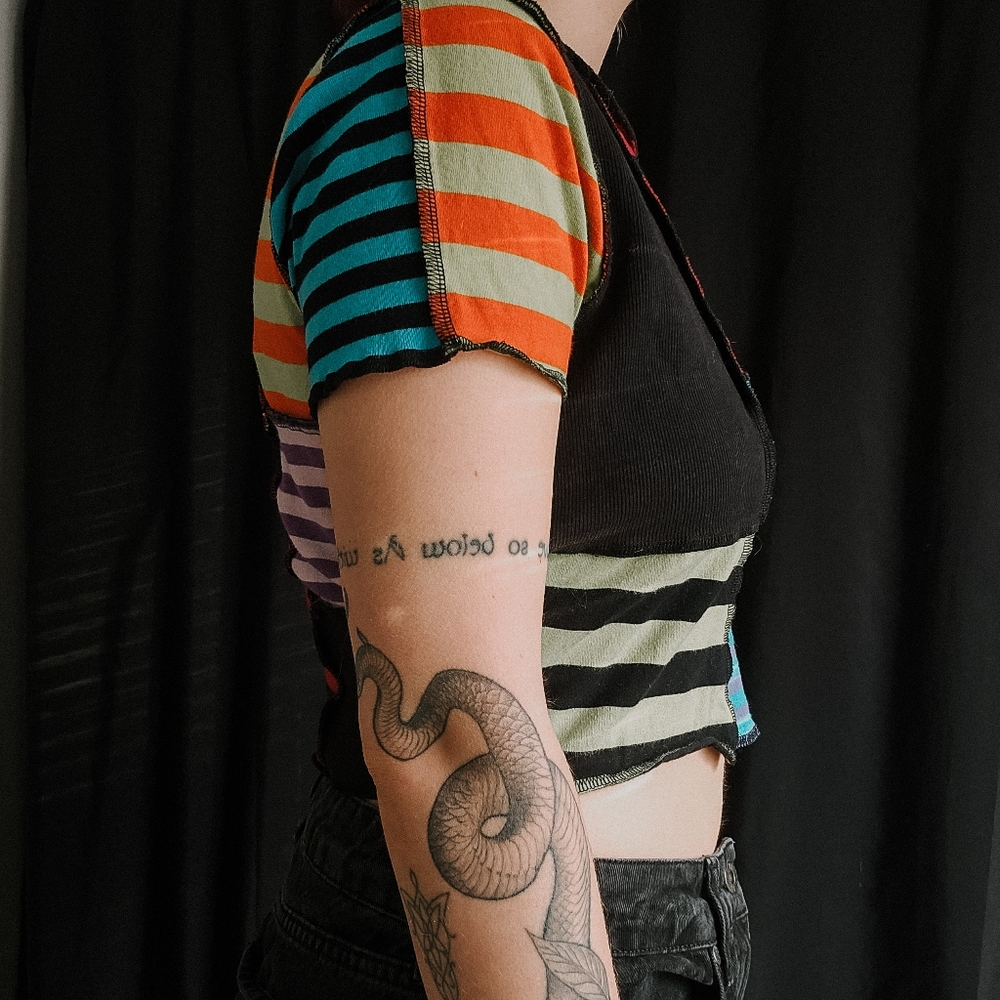 Ragged priest patchwork tshirt size large